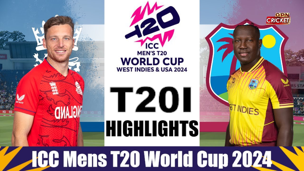 England vs West Indies Match ICC T20 World Cup 2024 Highlights